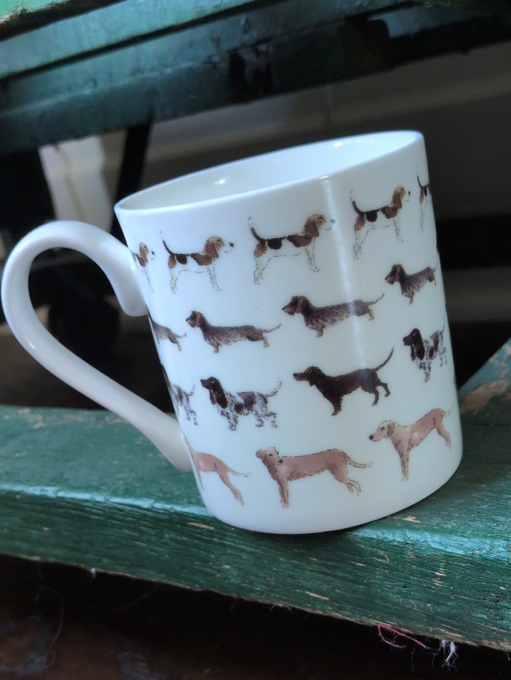 SOPHIE ALLPORT I 'Woof!' Brown Dogs Pattern Fine Bone China Ceramic Mug - Picture 4 of 13